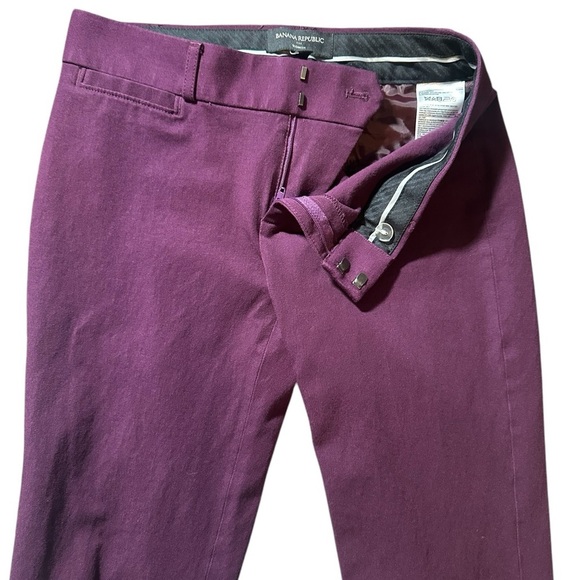 Banana Republic Sloane purple trousers midrise skinny pants size 2 - Picture 4 of 15